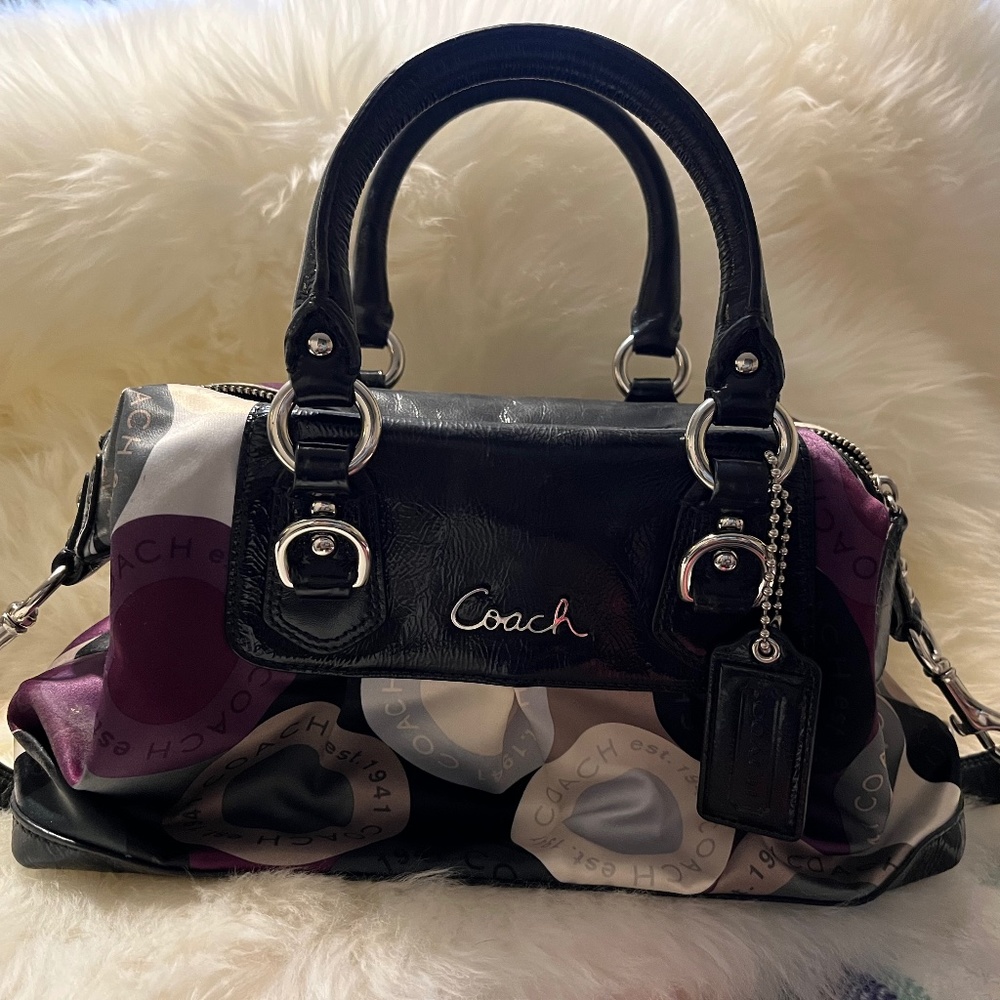 Multi color coach purse